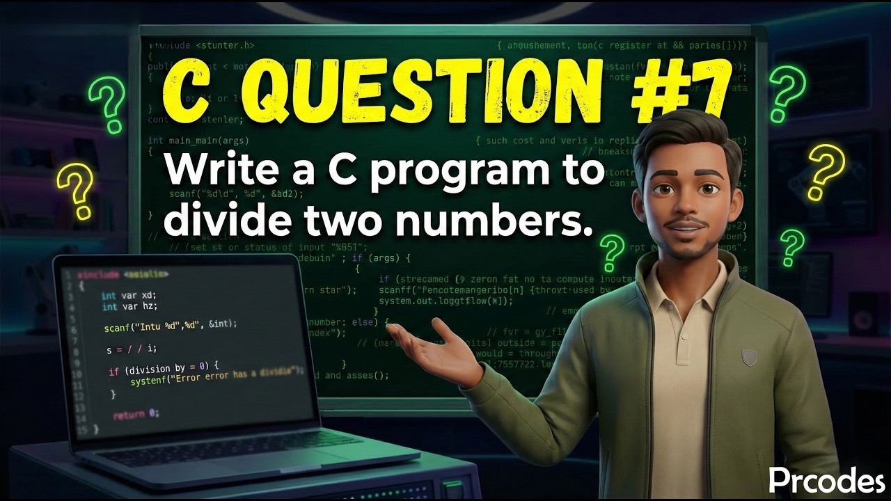 C Programming Question #7 | Write a C Program to Divide Two Numbers ...