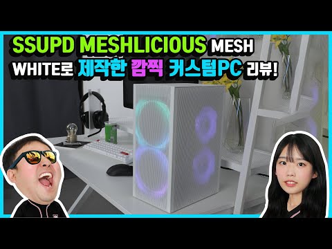 SSUPD MESHLICIOUS MESH WHITE로 제작한 깜찍 커스텀PC 리뷰! 몬스타PC 몬기통 조립PC 라이브