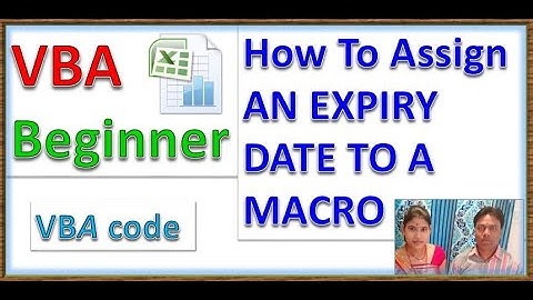 how to assign expiry date in excel macros VBA| expiry date assign to macro in excel | EXCEL