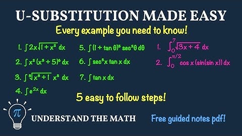 The Substitution Rule (U-Substitution) | Step-by-Step Integration Examples