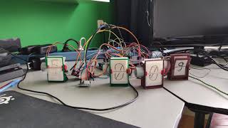 3d printed split flap clock showing time and temperature Profile