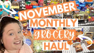 SUPER MEGA **$900** NOVEMBER STOCK UP GROCERY HAUL!  | OnceaMonth Grocery Shopping. #groceryhaul