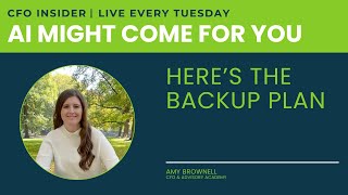AI Might Come For You; Here's The Backup Plan