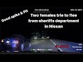 Nissan driver tries to run from sheriffs | Arkansas state puts her in a ditch #pursuit #police