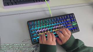 Wooting80HE + KBDfans GT-80 + Owlabs Ti Light Switches Sound Test