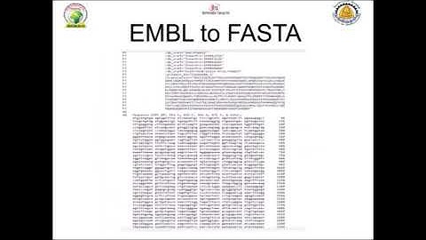 Bioinformatics Training: From EMBL to FASTA