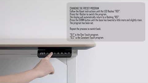 MAIDESITE  OFFICE [CHANGING THE PRESET PROGRAM for all Standing Desk Frame Products)