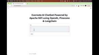 Evernote AI Chatbot Powered by Apache NiFi 2.0 using OpenAI, Pinecone & LangChain