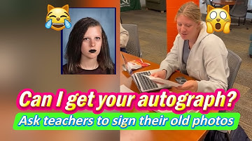 Funny😄｜Ask teachers to sign their old photos｜Haz que tus profes firmen sus fotos antiguas 😂
