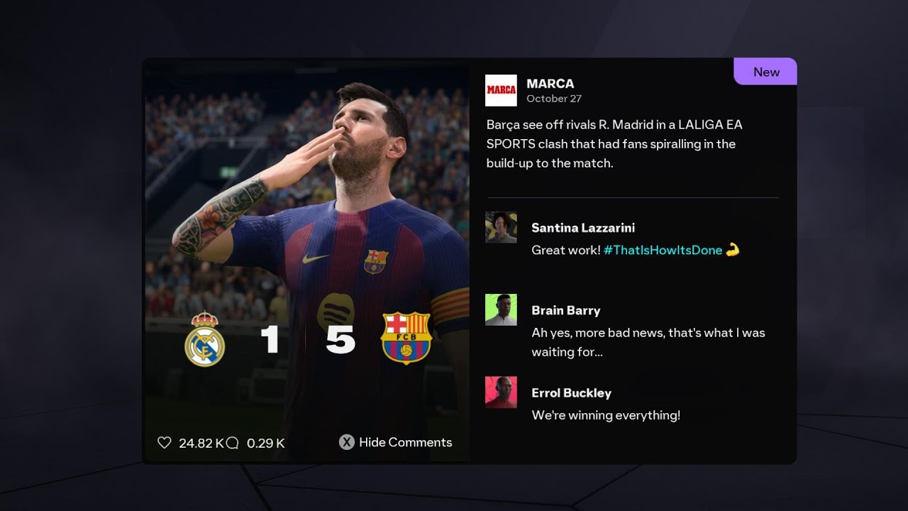 Управление ФК Барселона против Реал Мадрид ⚡ Режим карьеры Ханси Флика | EA FC 26 