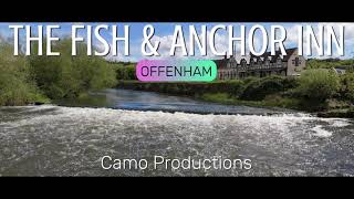 Riverside Retreat: Drone View of Offenham and Fish and Anchor Inn