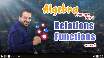 Relations, Functions/ Prep 3 Algebra
