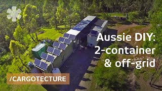 Aussie couple builds offgrid mobile home with 2 containers