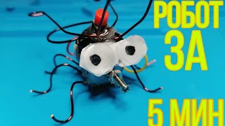 Как сделать робота жука за 5 минут. Как сделать крутого мини робота. Робот за 5 минут