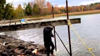 Dock extraction  with custom made removal system