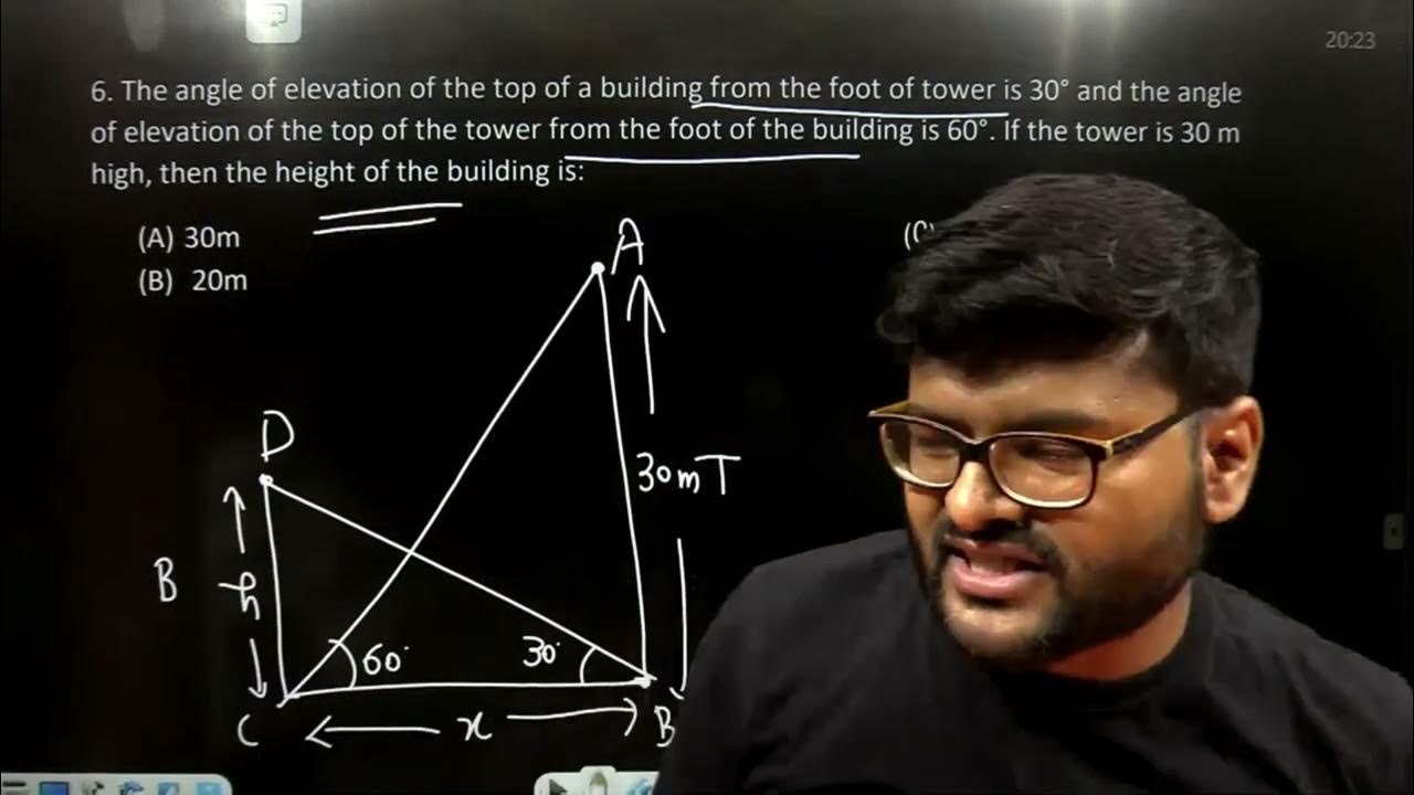 The Angle Of Elevation Of The Top Of A Building From The Foot Of Tower the-angle-of-elevation-of-the-top-of-a-building-from-the-foot-of-tower