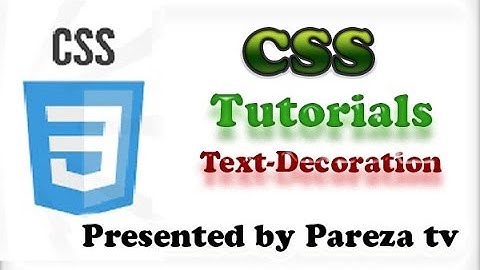CSS Tutorial for Beginners   13   How to use Text Decoration Property Urdu Hindi