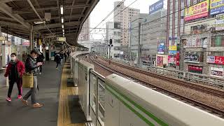 JR山手線　五反田駅2番線　電車到着