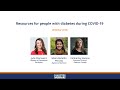 Webinar: Resources for people with diabetes during COVID-19 (English - Portuguese)