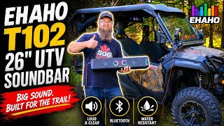 506SXS & ATV - Ehaho T102 UTV Soundbar RGB Bluetooth IP66 Auracast Party Mode Unbox Install Review