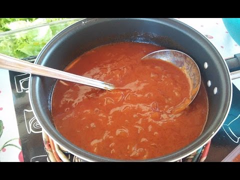 Molho de tomate vermelho para churrasco