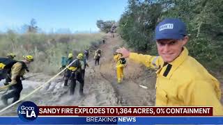 Sandy Fire Erupts in Simi Valley, Firefighters Rush to Save Homes