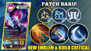 PATCH BARU! HANABI NEW EMBLEM &amp; BUILD CRITICAL TERSAKIT 2026 - DAMAGENYA GAK NGOTAK! MLBB