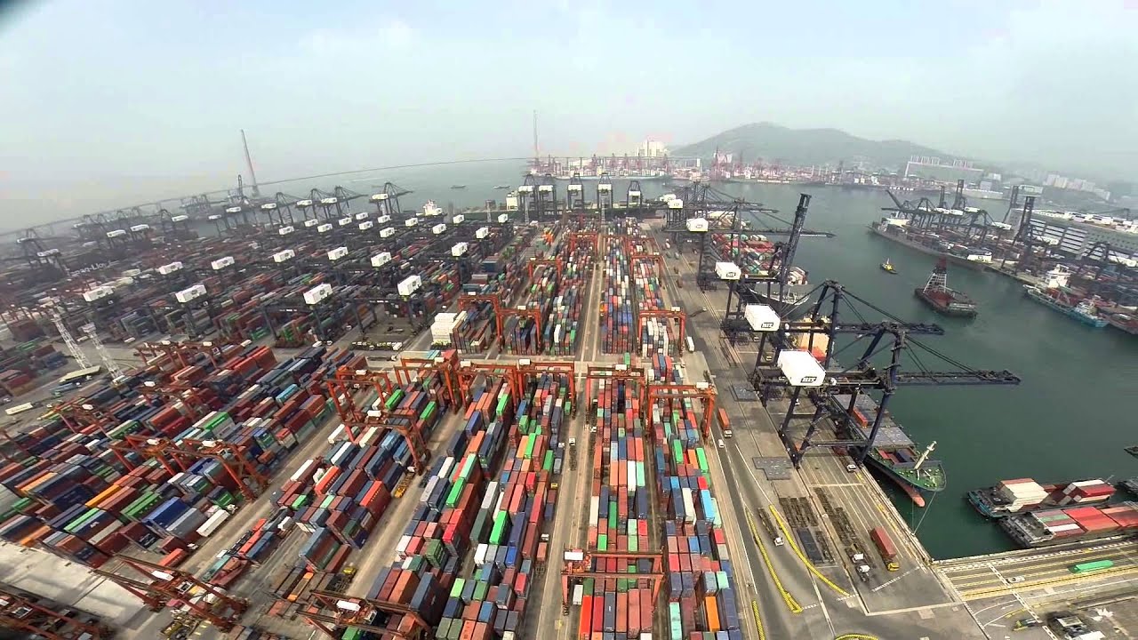 香港葵涌貨櫃碼頭 Youtube