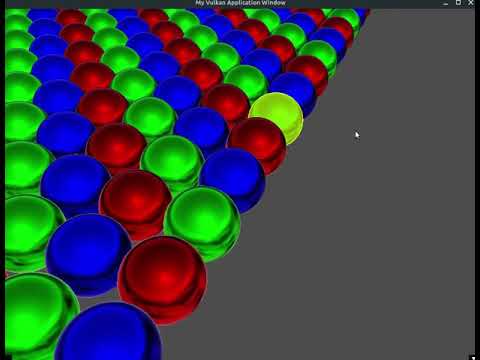 Vulkan Mouse Picking using Storage Buffers (2500 spheres)