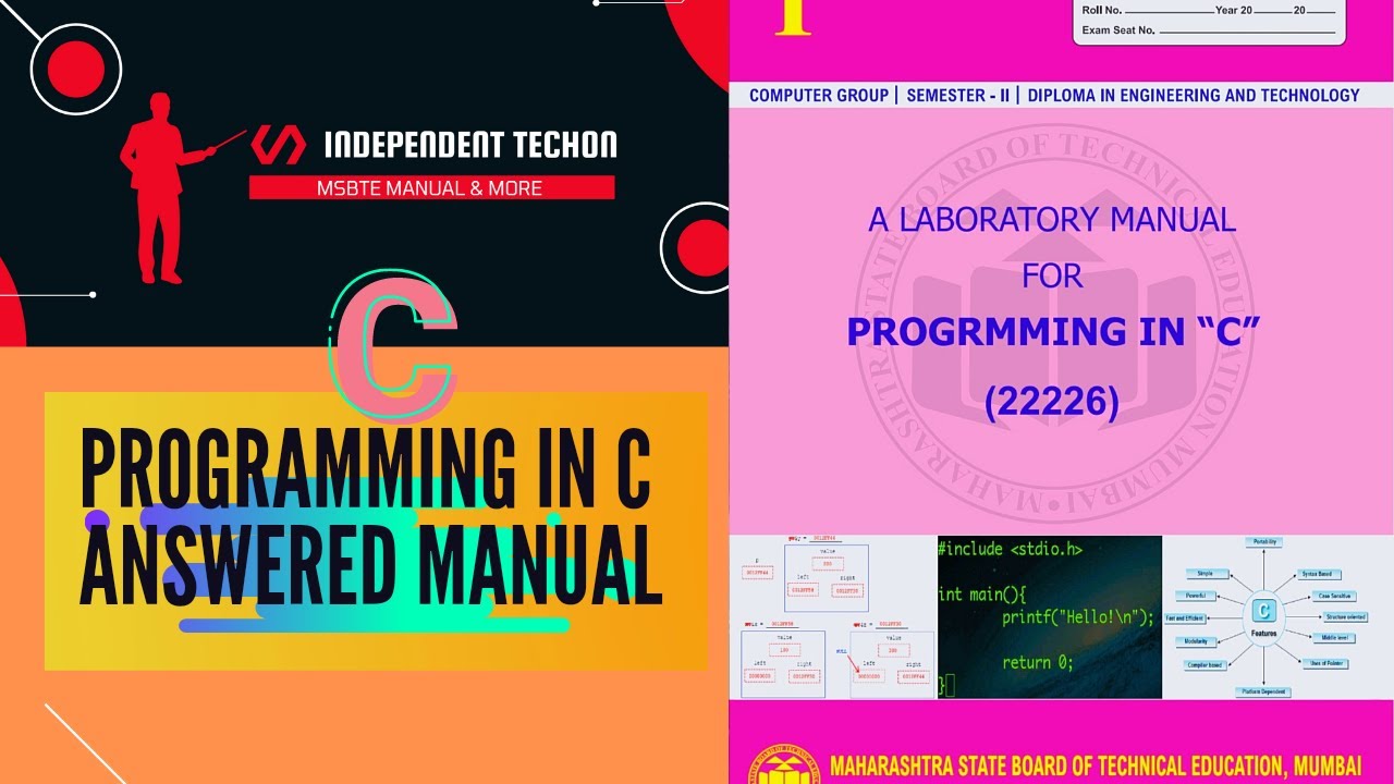 Practical-7 | Sem 2 | Programming in c | PIC |MSBTE Answered Manual ...
