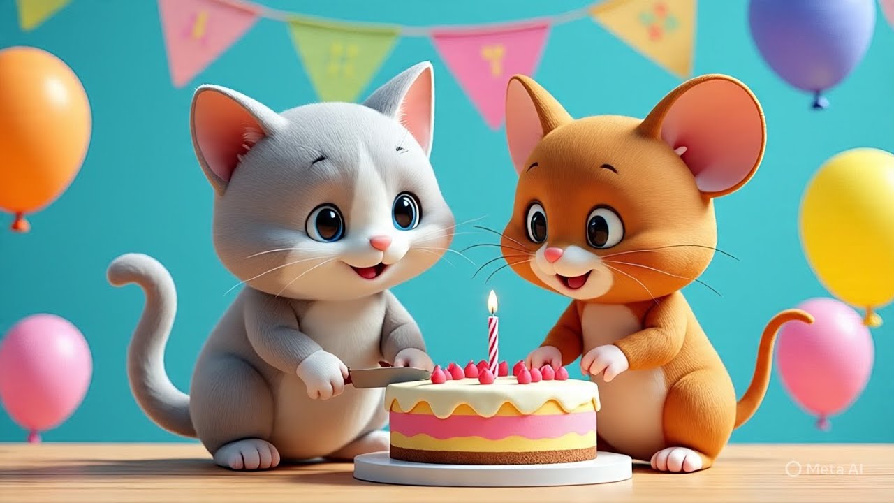 “The Cat and Mouse Nursery Rhyme | Fun Animal Song for Kids "Cat & Mouse Rhyme