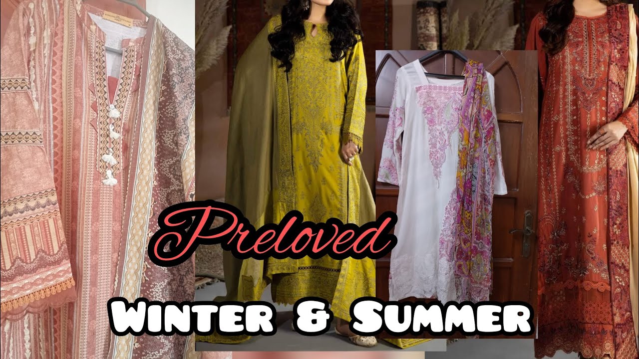 Second hand summer and winter dresses for sale| Preloved lawn and winter dresses|