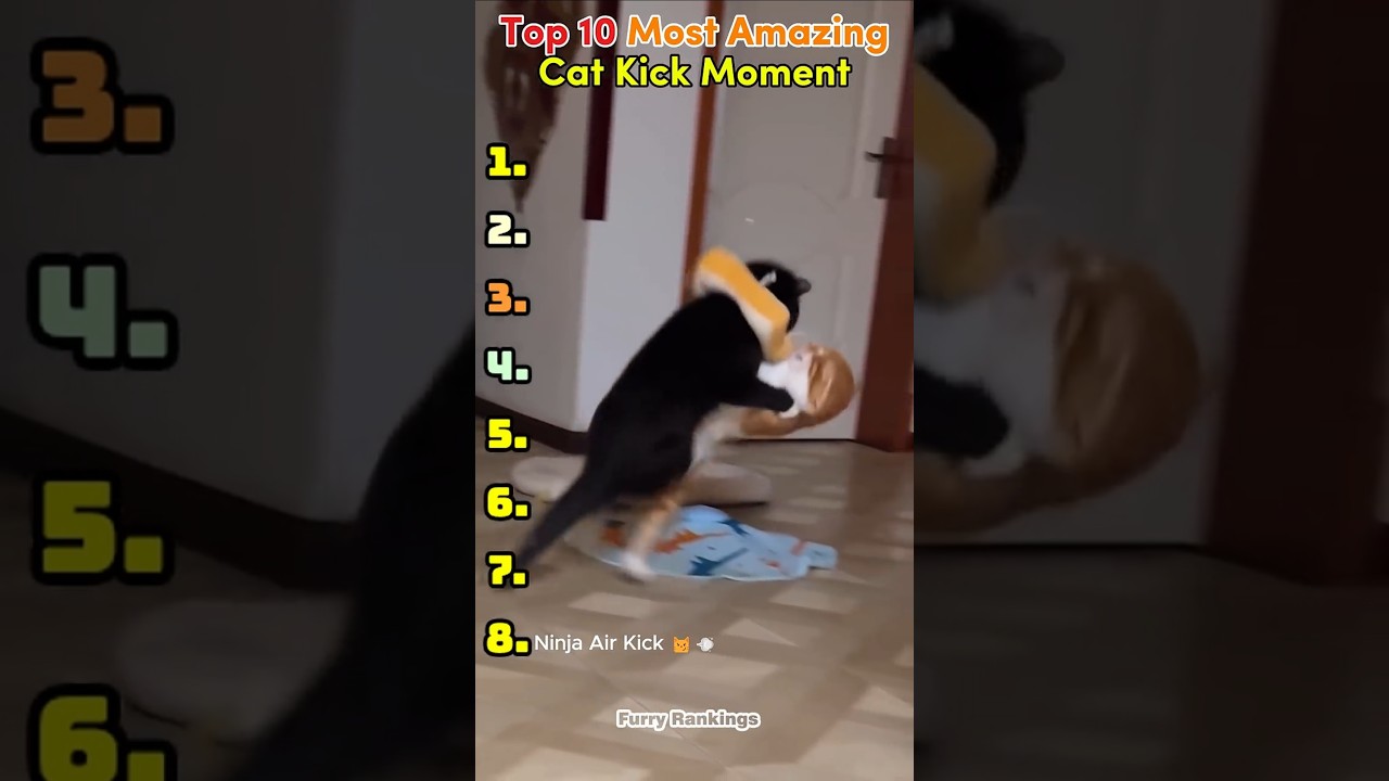 Top 10 Most Amazing Cat Kick Moments 😹🐾