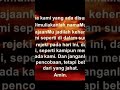 Bekerja &amp; Berdoa "Dikala kesulitan ekonomi, berilah maka Kamu akan diberi.".