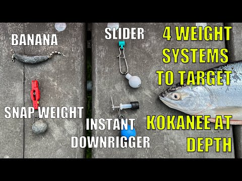Weight Systems for Targeting Kokanee at Depth Without a Downrigger 