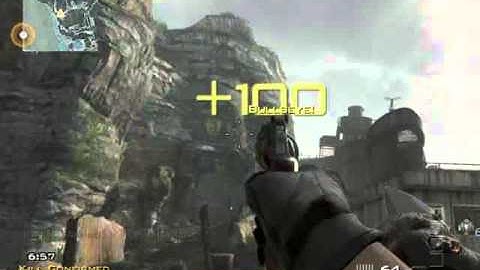 MW3 cross map throwing knife sniper + knife kill cam
