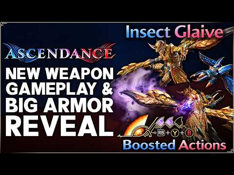 Monster Hunter Wilds Ascendance - New INSECT GLAIVE Gameplay - New Kinsect & Boost Powder Attacks!