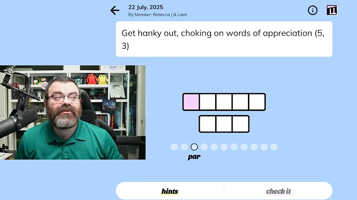 Minute Cryptic July 22nd, 2025 #wordgames #crypticcrossword #crossword