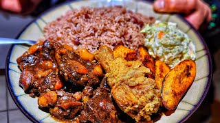 COOKING JAMAICAN FOOD FOR MY FILIPINO FRIEND FOR THE FIRST TIME|Oxtail Rice & Peas Fry Chicken |Slaw