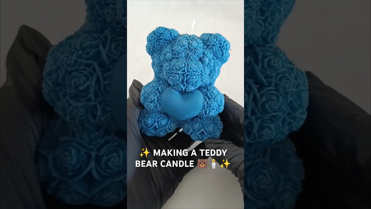✨ MAKING A TEDDY BEAR CANDLE 🐻🕯️✨ 