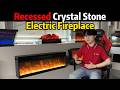 Color Changing Crystal Electric Fireplace | 13 Flame Colors & Heating Function