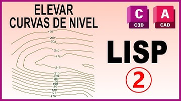 LISP - 2 Elevar Curvas Nivel  en Autocad o Civil 3d