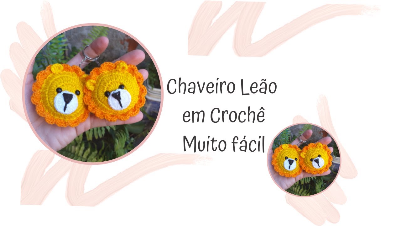 Como fazer Chaveiro de Leão em Crochê -  Muito Fácil
