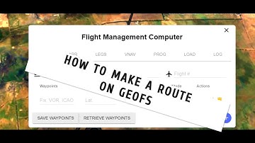 How to make a Route in GeoFS!
