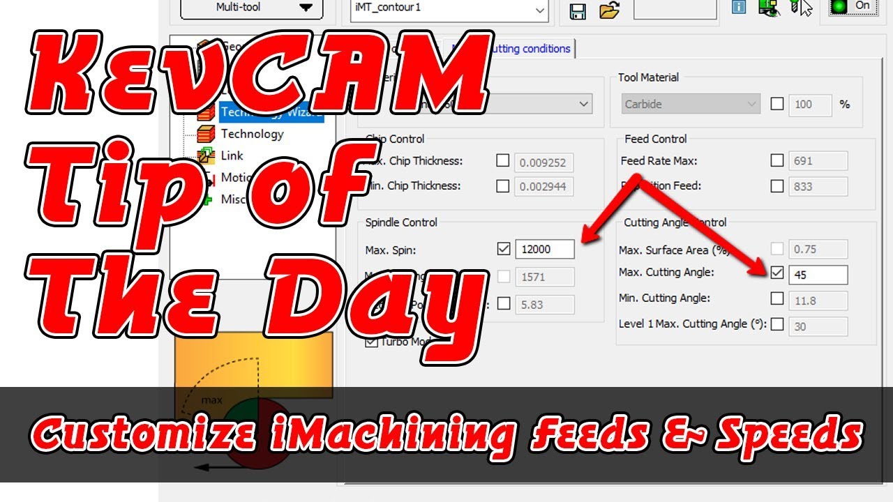 Tip of the Day - Customize iMachining Feeds and Speeds