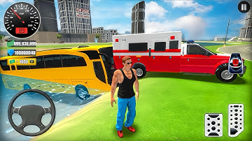 Transport Bus and Ambulance Driving in Open World Game - Go to Town 6 - Android Gameplay 