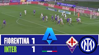 Fiorentina Vs Inter 1-1 2026 Serie A Match Highlights