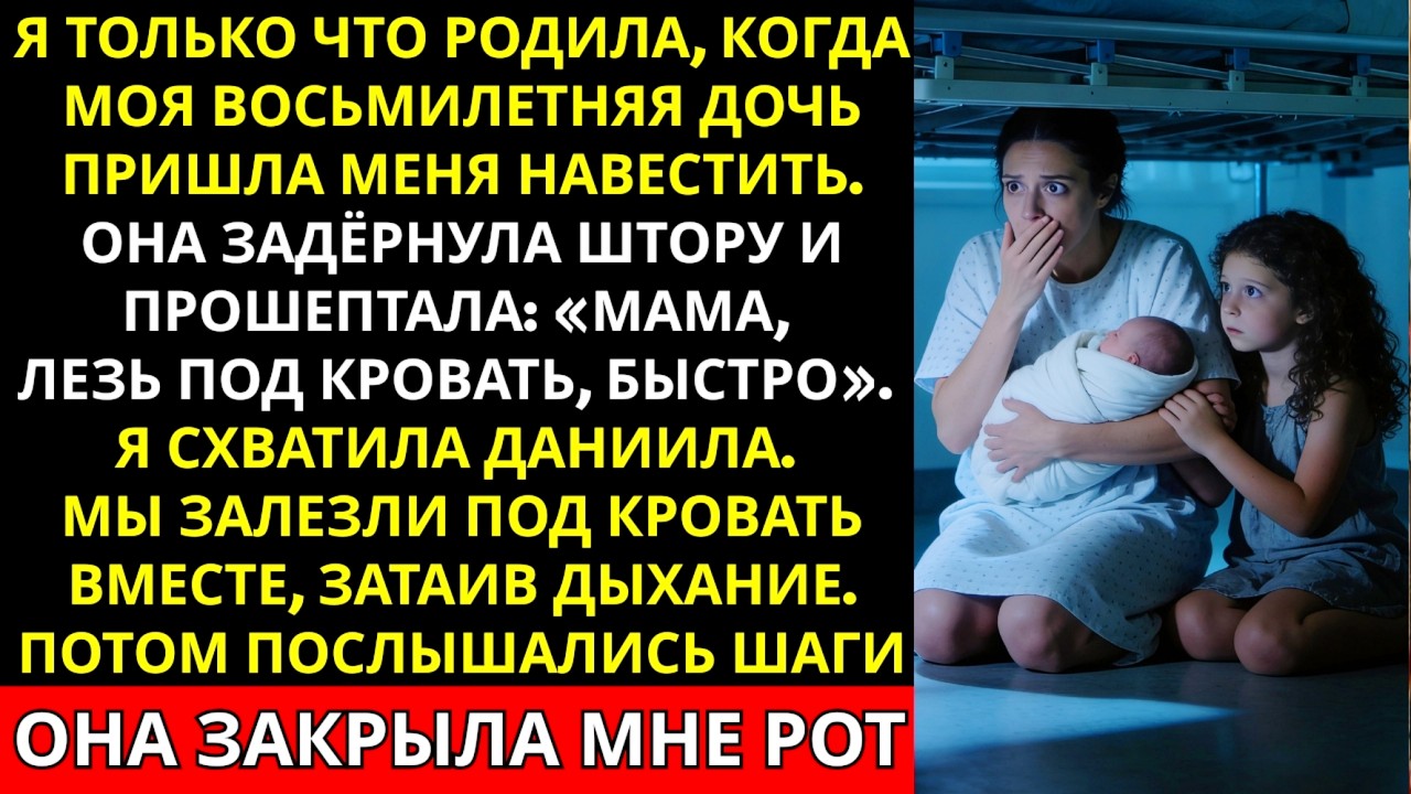 «Мама, Лезь под кровать, Быстро.» — прошептала моя восьмилетняя дочь сразу после того, как я родила