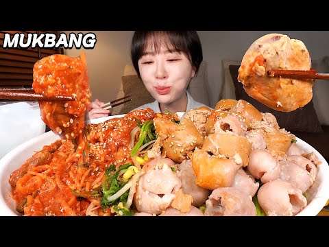💗녹진하고 쫄깃한 아귀내장수육, 매운순살아귀찜 먹방 Monkfish <strong>offal</strong>, spicy braised monkfish MUKBANG