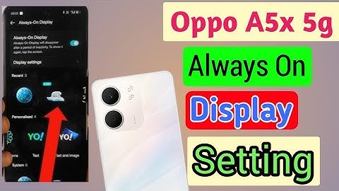 oppo a5x 5g always on display setting kaise on kare | how to on always on display in oppo a5x 5g